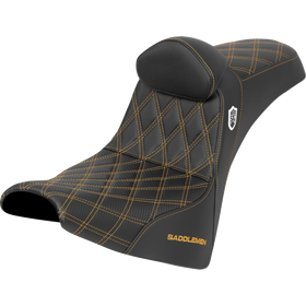 Saddlemen Pro Series Sdc Performance Seat w/ Backrest Gold Stitch Gripper FXBB/FXST '18-'25