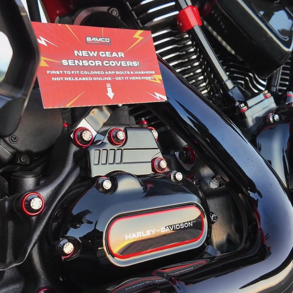 BAMCO Gear Position Sensor Cover - Raw for Harley-Davidson Harley, machined and plated in the USA