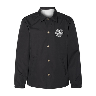 Speed Kings Circle Logo Coach Jacket in Black with Brass Buttons