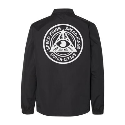 Speed Kings Circle Logo Coach Jacket in Black