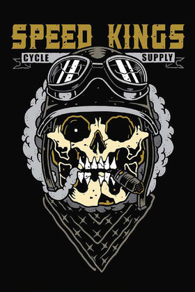 SPEED-KINGS CYCLE PILOT GARAGE BANNER