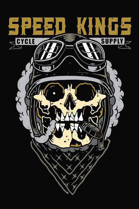 SPEED-KINGS CYCLE PILOT GARAGE BANNER
