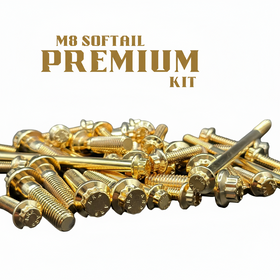 M8 Softail Premium gold-plated ARP stainless steel bolt kit for Harley-Davidson by Bamco
