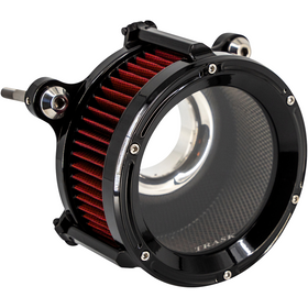 Trask Assault Charge high-flow air cleaner with plexiglass cover for Harley-Davidson Touring and Softail