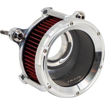 Trask Assault Charge high-flow air cleaner with plexiglass cover for Harley-Davidson Touring and Softail