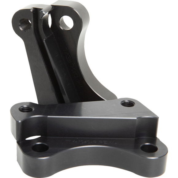 Trask billet aluminum brake caliper mount for 13-inch rotors on Harley Touring