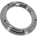 Trask Assault Derby Cover chrome with LEXAN window for Harley