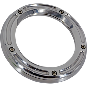 Trask Assault Derby Cover chrome with LEXAN window for Harley