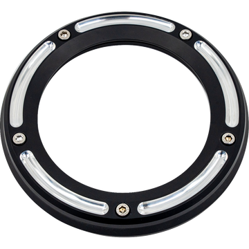 Trask Assault Derby Cover black gloss with window for Harley Dyna Touring Softail