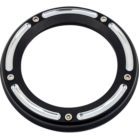 Trask Assault Derby Cover black gloss with window for Harley Dyna Touring Softail