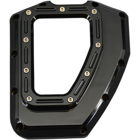 Trask Assault black transparent cam cover for Harley Twin Cam engines with see-through window
