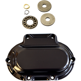 Trask black hydraulic clutch side cover for Harley-Davidson cable to hydraulic conversion