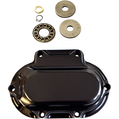 Trask black hydraulic clutch side cover for Harley-Davidson cable to hydraulic conversion