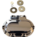 Trask chrome hydraulic clutch side cover for Harley-Davidson cable to hydraulic conversion
