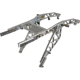 Trask billet rear frame tail section with carbon fiber FXR side covers for Harley Touring
