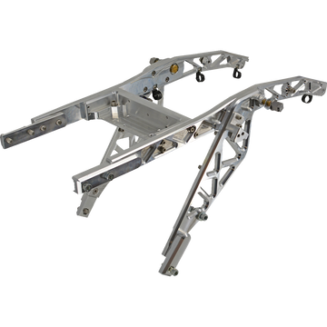 Trask billet rear frame tail section with carbon fiber FXR side covers for Harley Touring