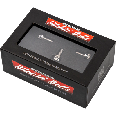 Trask Bitchin' Bolts derby cover titanium hardware for Harley Touring primary