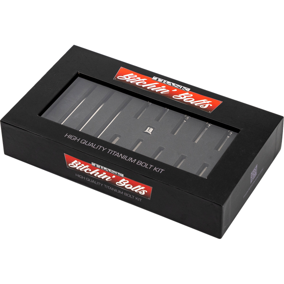 Trask Bitchin' Bolts titanium primary cover hardware kit for Harley-Davidson M8 Touring motorcycles