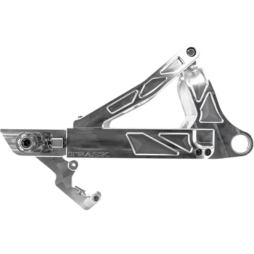 Trask TM3220 billet aluminum swingarm for Harley Softail 2018-2025