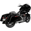 Trask Assault 2:1 exhaust with wire-tied heat shields for Harley Touring 2007-2016