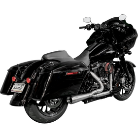 Trask Assault 2:1 exhaust with wire-tied heat shields for Harley Touring 2007-2016