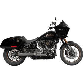 Trask Assault 2-into-1 exhaust system with wire-tied heat shields for Harley Softail