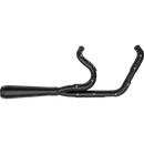 Trask Assault 2-into-1 exhaust system with wire-tied heat shields for Harley Softail