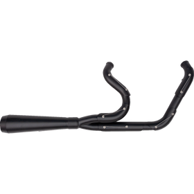 Trask Assault 2-into-1 exhaust system with wire-tied heat shields for Harley Softail