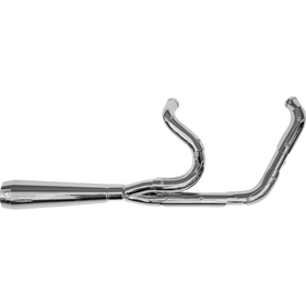 Trask Assault 2-into-1 exhaust system with wire-tied heat shields for Harley Softail