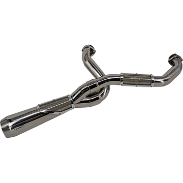 Trask Big Sexy TM5110PO polished 2-into-1 exhaust system for Harley Touring