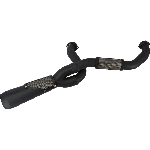 Trask Assault 2-into-1 black exhaust system for Harley-Davidson V-Rod