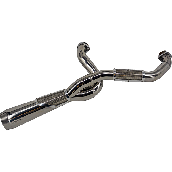 Trask Assault 2-into-1 black exhaust system for Harley-Davidson V-Rod