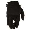 Black Thrashin motorcycle stealth v2 glove with a white lightning bolt logo