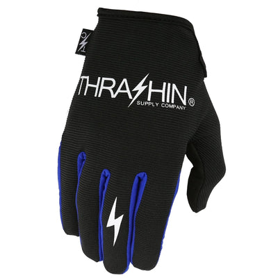 *FINAL SALE* THRASHIN SUPPLY CO. Stealth Riding Gloves Black Blue