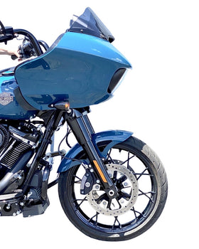 RWD V-Twin Retro front fender for Harley-Davidson Touring, 4.75" wide (6.0" bolting surface), fits 19" tires, 14‑gauge stamped steel, direct bolt-on, ready to paint