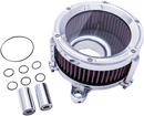 Trask Assault Charge high-flow air cleaner with billet aluminum backing plate and plexiglass cover for Harley-Davidson Touring and Softail