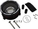 Trask Assault Charge high-flow air cleaner with billet aluminum backing plate and plexiglass cover for Harley-Davidson Touring and Softail