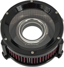 Trask Assault Charge high-flow air cleaner with velocity stack and hidden breather for Harley-Davidson Dyna Touring and Softail motorcycles