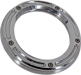 Trask Assault Derby Cover chrome with LEXAN window for Harley