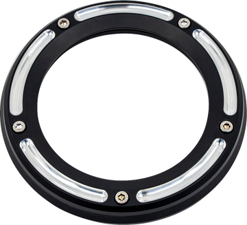 Trask Assault Derby Cover black gloss with window for Harley Dyna Touring Softail