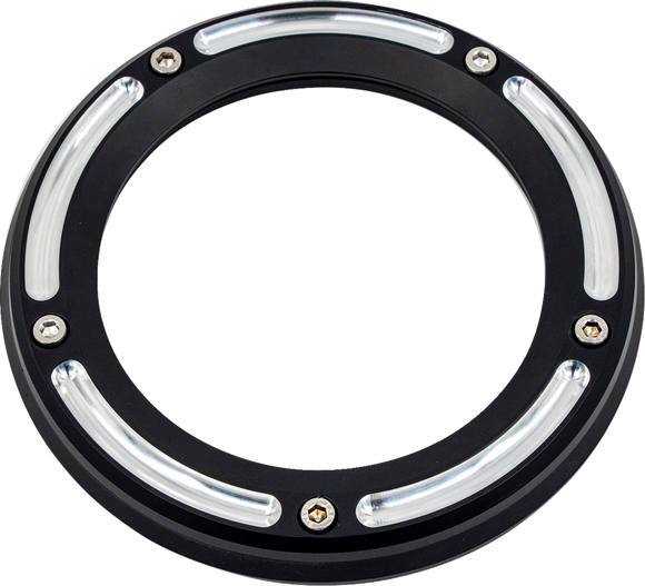 Trask Assault Derby Cover black gloss with window for Harley Dyna Touring Softail