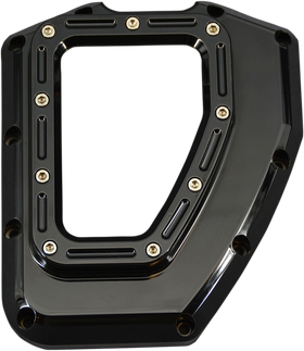 Trask Assault black transparent cam cover for Harley Twin Cam engines with see-through window