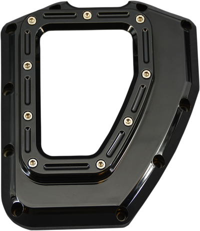 Trask Assault black transparent cam cover for Harley Twin Cam engines with see-through window