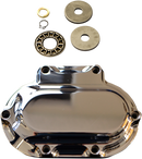 Trask chrome hydraulic clutch side cover for Harley-Davidson cable to hydraulic conversion
