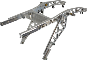 Trask billet rear frame tail section with carbon fiber FXR side covers for Harley Touring