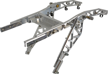Trask billet rear frame tail section with carbon fiber FXR side covers for Harley Touring