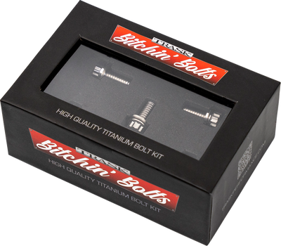 Trask Bitchin' Bolts derby cover titanium hardware for Harley Touring primary