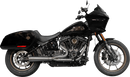 Trask Assault 2-into-1 exhaust system with wire-tied heat shields for Harley Softail