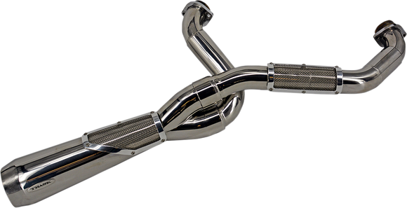 Trask Big Sexy TM5110PO polished 2-into-1 exhaust system for Harley Touring