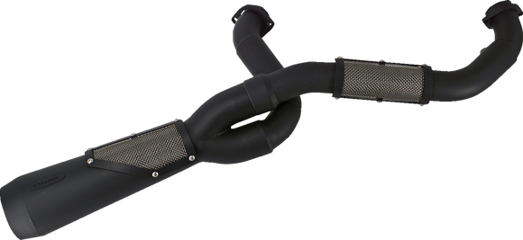 Trask Assault 2-into-1 black exhaust system for Harley-Davidson V-Rod
